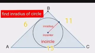 The side of triangle are 6,11,15 find its inradius 