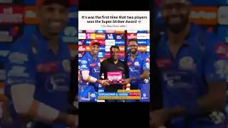 Hardik Pandya and SKY both got Super striker award #hardikpandya #suryakumaryadav #mivsrr #ipl2025