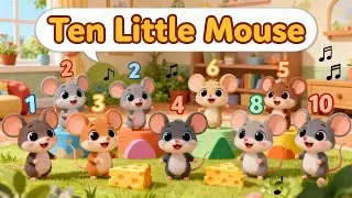 Ten Little Mouse 🐭 | Cocomelon Style Kids Song