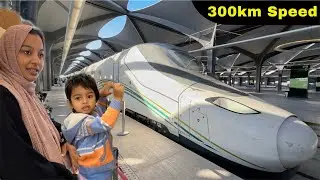 Our FIRST BULLET TRAIN RIDE in 300km SPEED..🤯 MADINA to JEDDAH