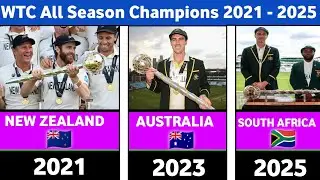 ICC WTC All Season Champions List  2021 - 2025 || All World test championship Champions & Runners up