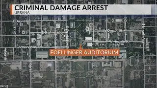 UIPD seeking tips after 3 people damage Foellinger Auditorium