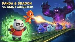 Bao The Panda and Ember The Dragon Save the Magical City From a Giant Shadow Monster Adventure Kids