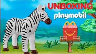 Playmobil x McDonald&rsquo;s 😱 Unboxing 7 of 13 Mysterious Animals! 🦓 Zebra