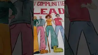 Poster Making || How to draw Poster Making, #art #shorts #short