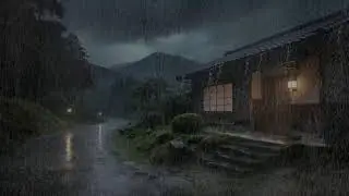 Quiet Recovery Rainfall Around Countryside Cabin for Deep Sleep and Calm