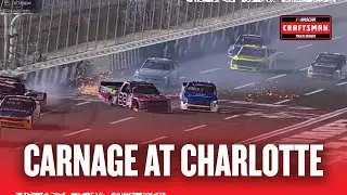 Sparks fly as trucks wreck on the frontstretch | 2025 Truck Series at Charlotte