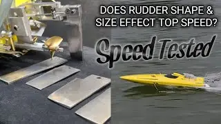 Home Made Rudder BladeTesting For Speed Fast Electric RC Boat | Knife Blade vs Wedge Rudder