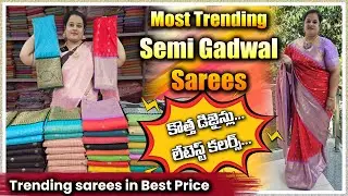 Most Trending Semi Gadwal Sarees | Latest Semi Gadwal Sarees in Best Price | Colours Overload Sarees
