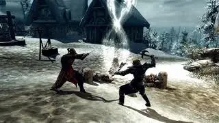 Skyrim Battles - Frea vs Nightmaster Vampire