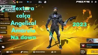 Textura calça angelical amarela masculina.2023