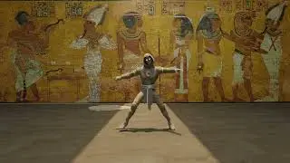 Moon Knight dancing in the tomb of king Tut