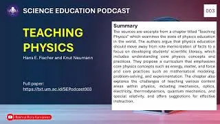 Science Education Podcast 003: Teaching Physics