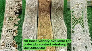 Fancy sitara laces| silver golden fancy laces| beautiful laces