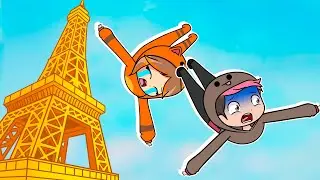 SALTAMOS desde la TORRE MAS ALTA de ROBLOX ! Climb and Jump Tower con MANDARINA