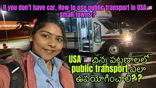 How to use Public Transport in USA small towns without cabs| Bus Travel in America #usateluguvlog