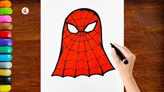 How to Draw Spiderman Mask Easy | Spiderman Drawing for Beginners 