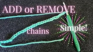 How to adjust your foundation chain length - add chains or remove chains in crochet