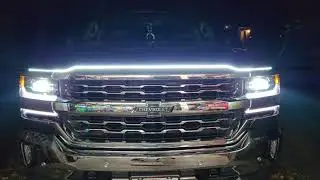 2017 Silverado,  Installed Silverholder Dynamic Car Hood LED Strip
