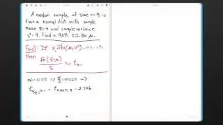 Confidence Interval for Population Mean - small sample size.