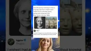 The CPR training mannequin's face is originally cast from a 