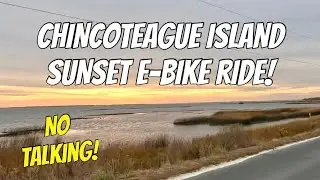Chincoteague Island Sunset E-Bike Ride! Refuge Inn to Wildlife Loop to Beach! No Talking!