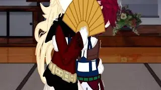 First kiss ?! || Kny/Ds • Ft: douma,akaza,daki and gyutaro • Douaka!! ||