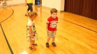 Austin and Carolyn- balloon relay