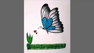 How To Draw A Butterfly 🦋/ Drawing With Butterfly/ Drawing With Luqman Haider Magsi 