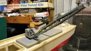Full test of rc crane on my cargo ship