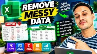 Clean Data in Excel (2025) | Detect Blank Spaces, Remove Duplicates, Split Columns & Dropdown Lists
