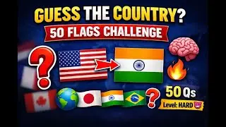 Can You Guess These 50 Countries by Flag? 🌍 | Hard Flag Quiz Challenge.