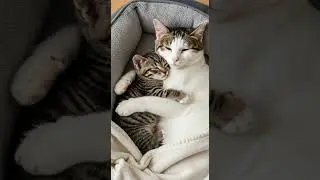 Mother Cat&rsquo;s Gentle Care Makes Her Kitten Feel Safe and Loved #cats #kittens #petcare