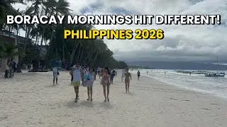 BORACAY Philippines | January 5 2026 | Beautiful Day Morning Walk Tour At The White Beach 