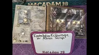 Installation &eacute;clairage sur album scrap#tutorial #light #albumphoto #scrapbooking