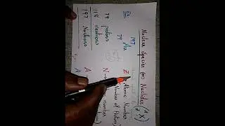 Nuclear Species or Nuclides (NCERT - 12 - Physics)