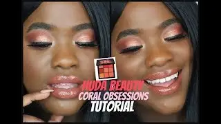 HUDA BEAUTY CORAL OBSESSIONS PALETTE TUTORIAL
