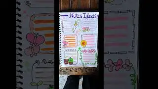 Notes Ideas #ytshort #creativenotes #cutenotes #notes #shorts