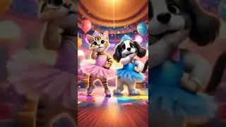 Dancing Duo: Cat and Dog Show Off Their Moves! #funny #funniestvideo #cat #dog #dance #shorts