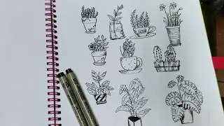 Doodle plants #Doodle #plants #BotanicalPlants #EasyDrawing