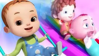 Playground Song | Rainbow Slide Song | Nursery Rhymes & Kids Songs | Learn Colours