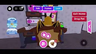 Playing adopt me(my pet is now max age:D)