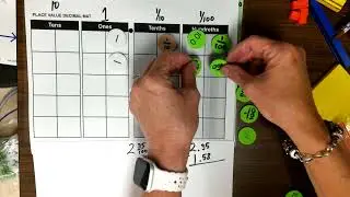 Subtracting Decimals with Place Value Disks