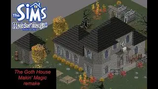THE SIMS 1 - 🌃The GOTH HOUSE Makin' Magic Remake Fast Build. Sims building inspiration !🪄 #thesims 