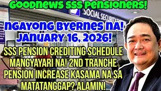 ✅️GOOD NEWS SSS PENSIONERS! NGAYONG BYERNES NA! JANUARY 16, 2026! PENSION CREDITING MANGYAYARI NA!
