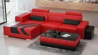 Trista Modern Leather Sectional With Adjustable Headrest | Jubilee Furniture