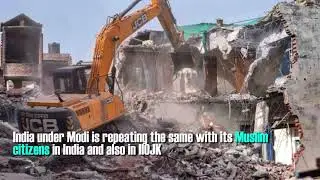 TAKING CUE FROM ISRAEL, MODI BULLDOZING HOUSES OF MUSLIM PROTESTERS IN INDIA | HOMES DEMOLISHED