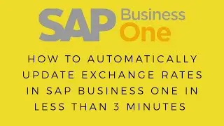 How to automatically update exchange rates in SAP Business One in less than 3 minutes