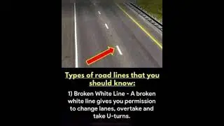 MEANING OF ROAD LINES| DIFFERENT TYPES OF LINES ON ROAD