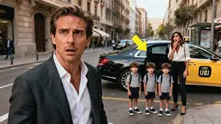 El multimillonario vio a su exnovia esperando un Uber… con 3 niños idénticos a él
